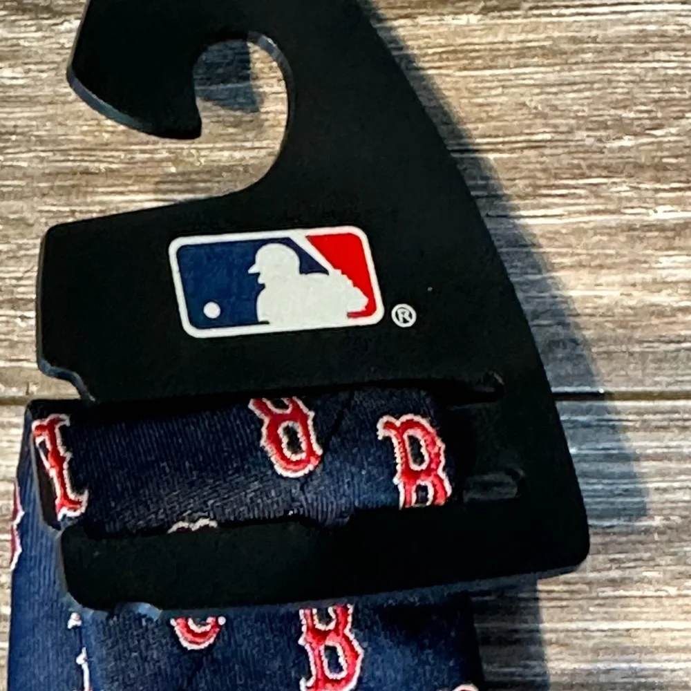 NWT Eagles Wind Boston Red Sox Print Silk Tie